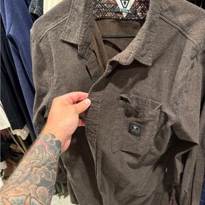 VISSLA Brown Casual Button Down Shirt